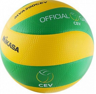 Волейбольный мяч Mikasa MVA200CEV р.5  желтый-зеленый