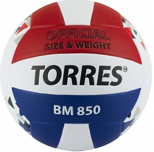 Волейбольный мяч Torres BM850 р.5 V32025 белый-синий-красный
